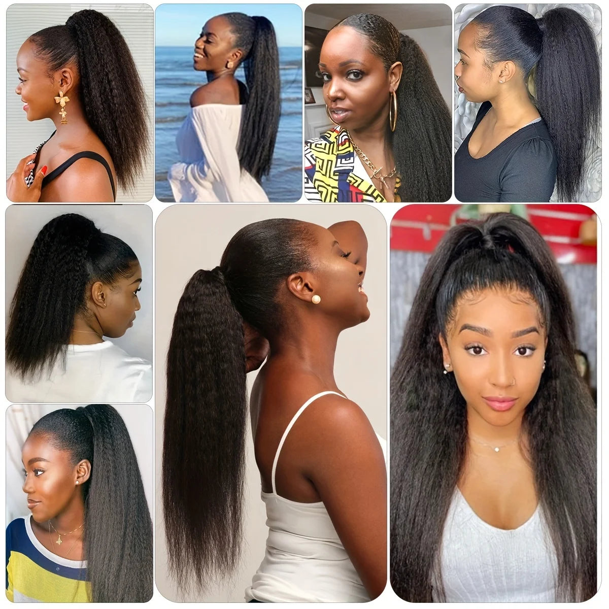 Crown Kinky Straight Ponytail