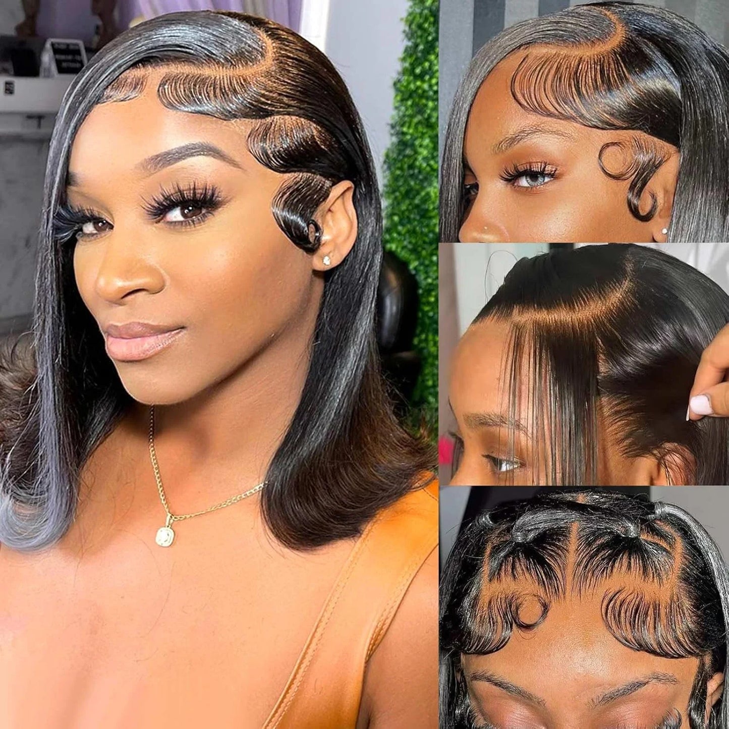 Crown Straight Bob Wig