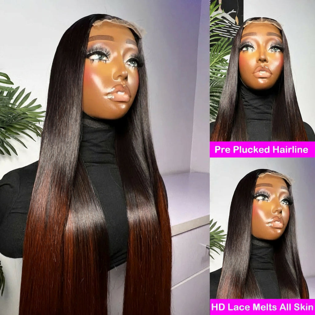 Crown Glueless Ombre Wig