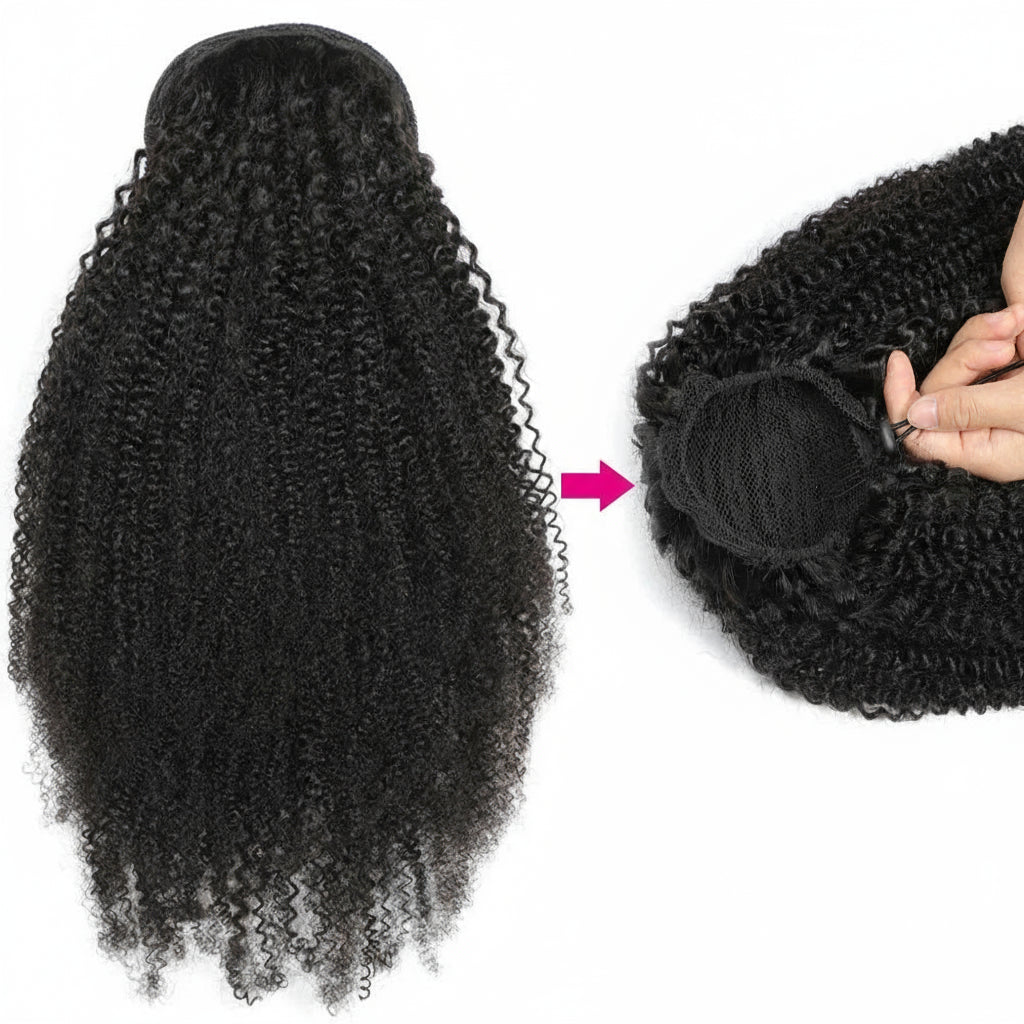 Crown Afro Kinky Curly Ponytail