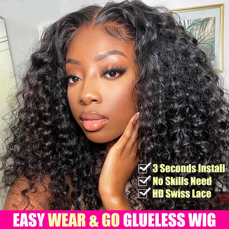Crown Glueless Water Wave Wig