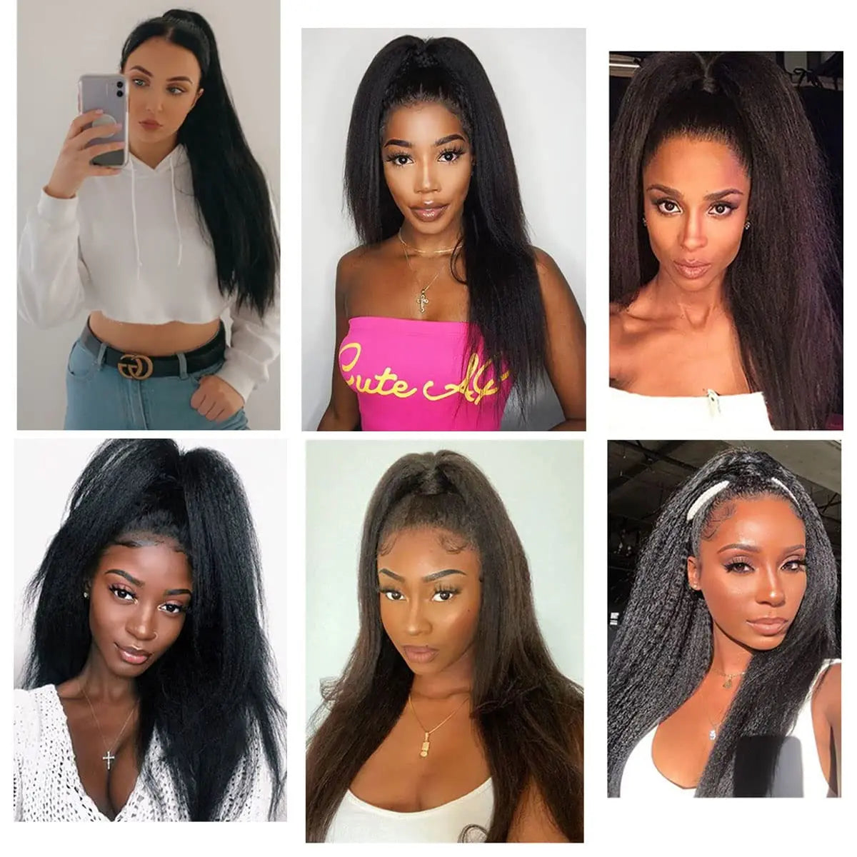 Crown Kinky Straight Ponytail