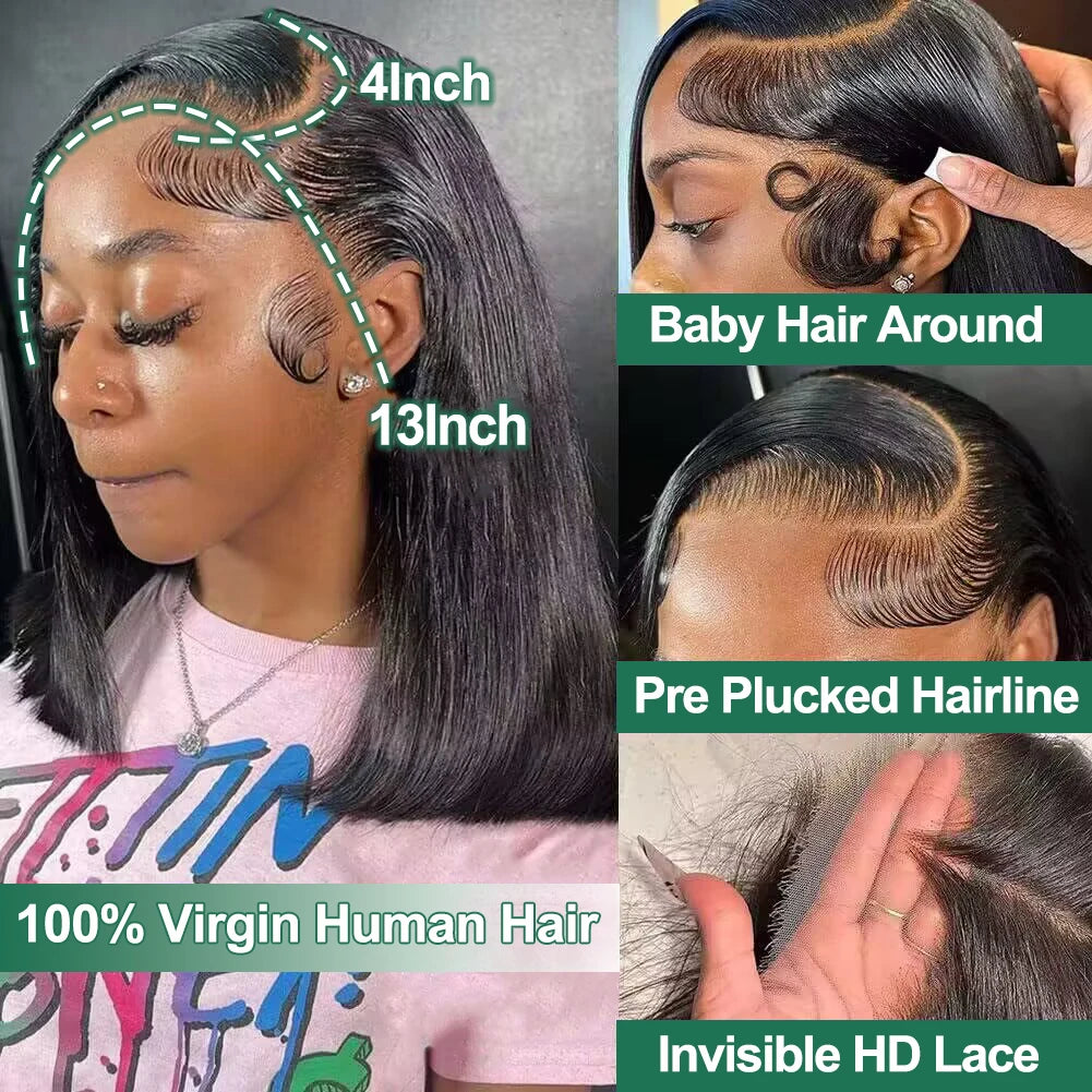 Crown Straight Bob Wig