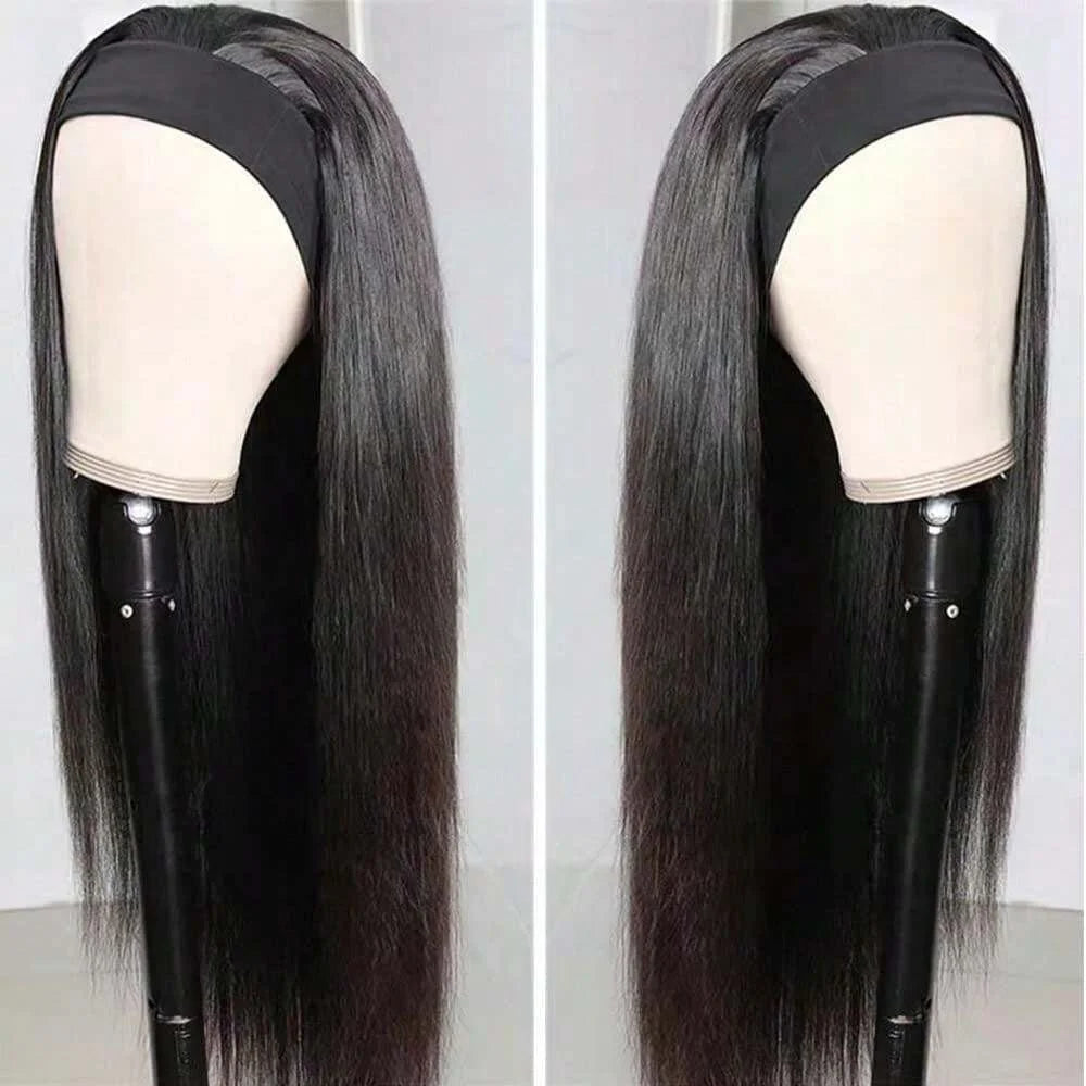 Crown Straight Headband Wig