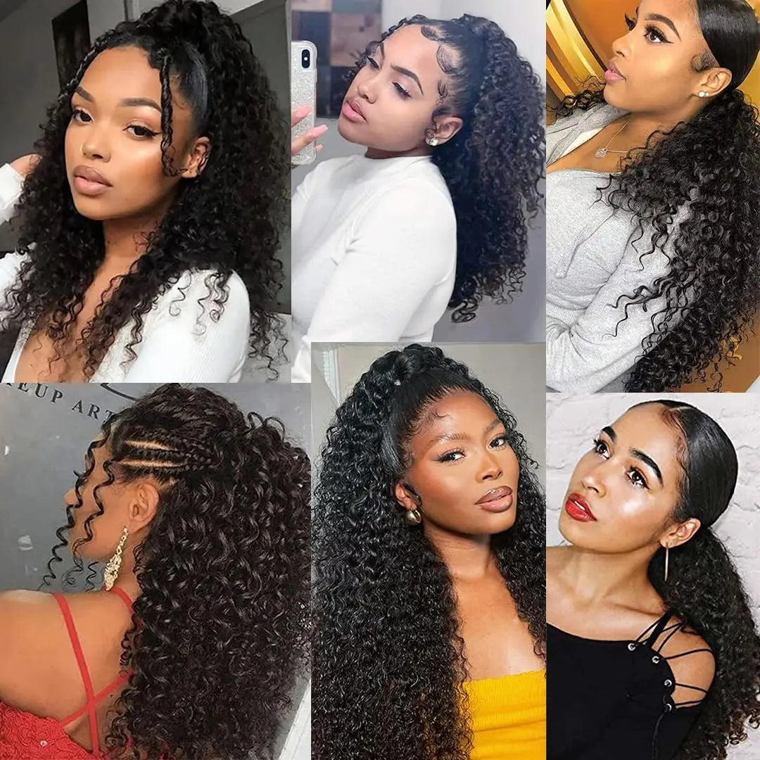 Crown Kinky Curly Ponytail