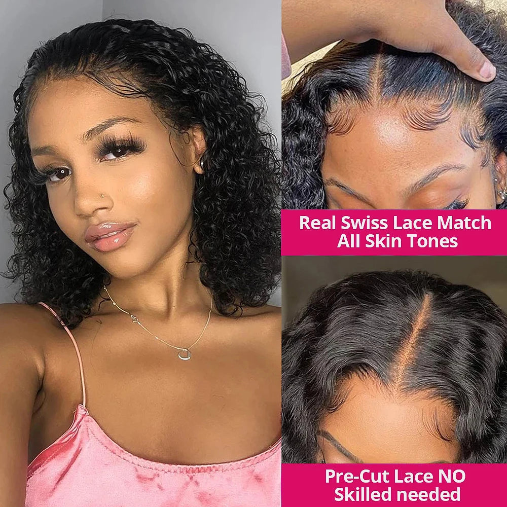 Crown Glueless Water Wave Wig