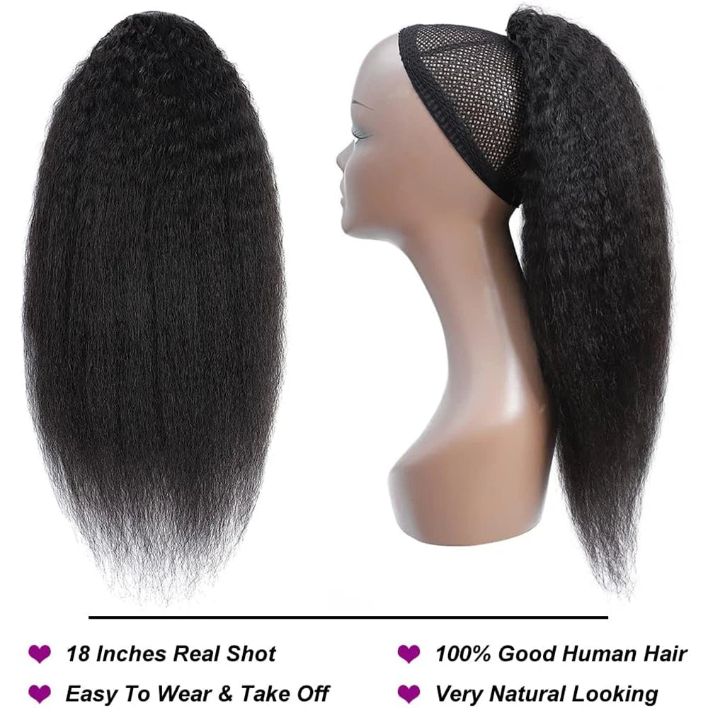 Crown Kinky Straight Ponytail