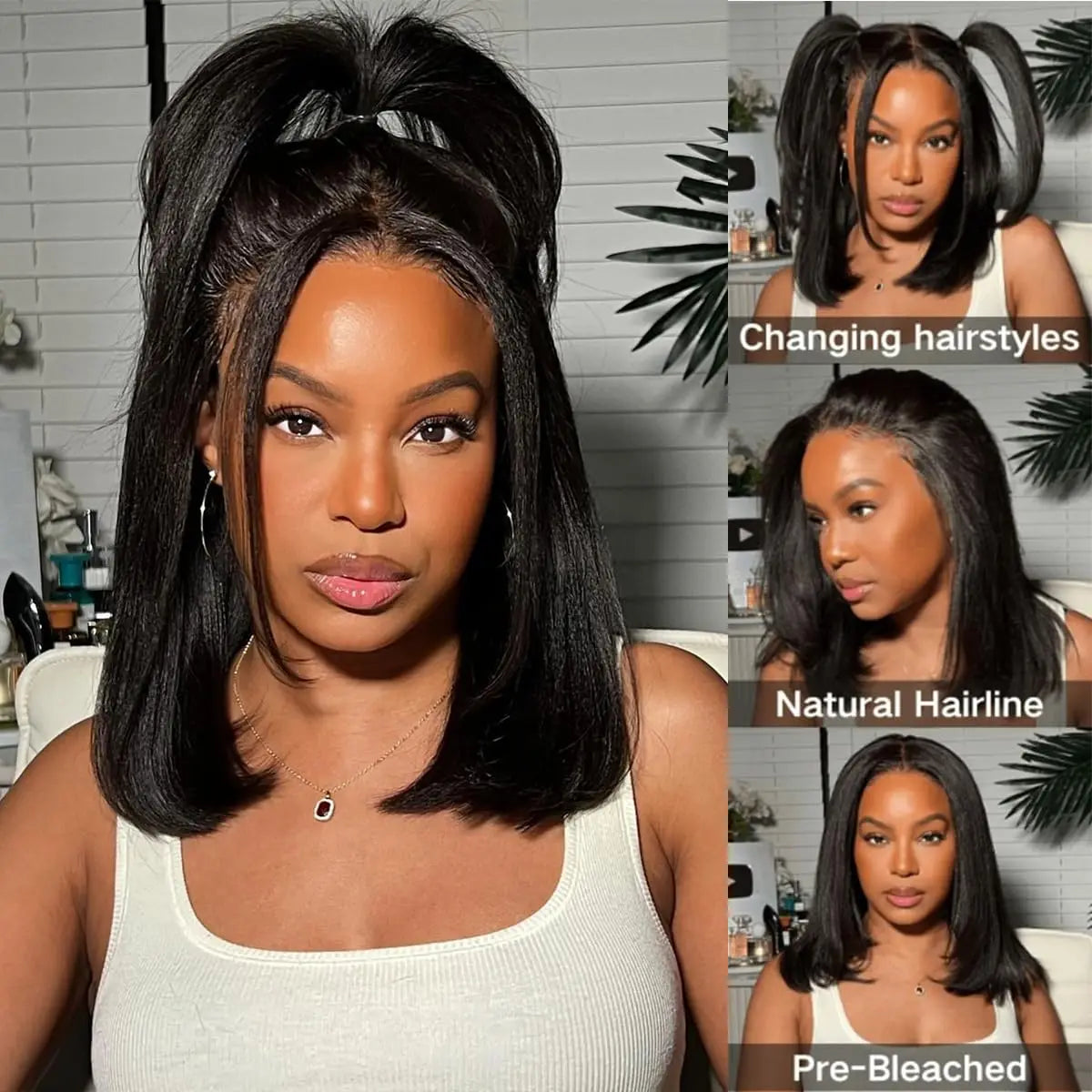 Crown Straight Bob Wig
