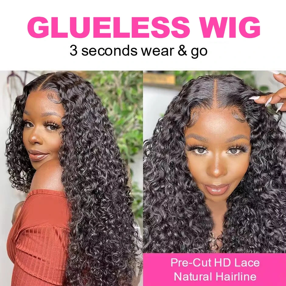 Crown Glueless Water Wave Wig