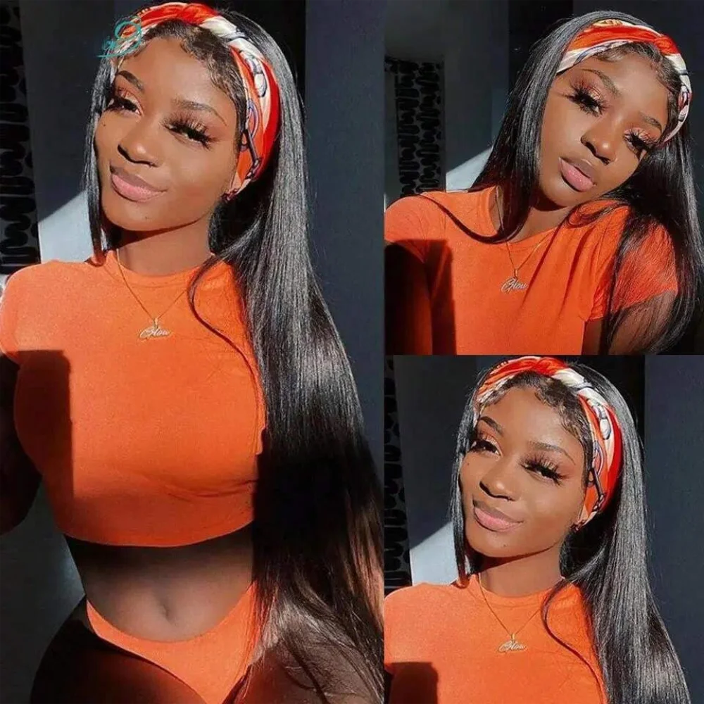 Crown Straight Headband Wig