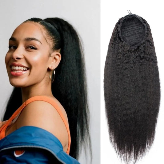 Crown Kinky Straight Ponytail