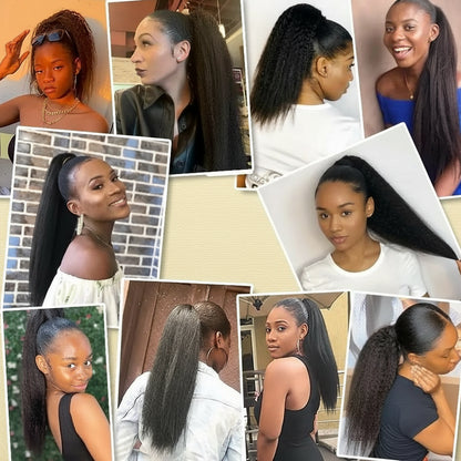 Crown Kinky Straight Ponytail