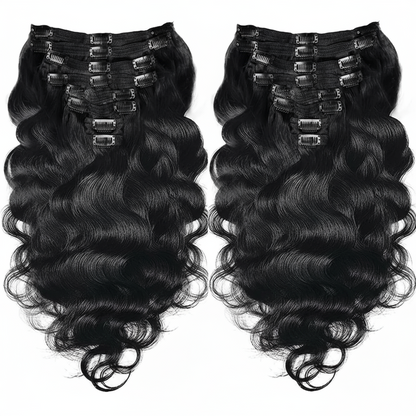 Crown Brazilian Body Wave Clips-Ins