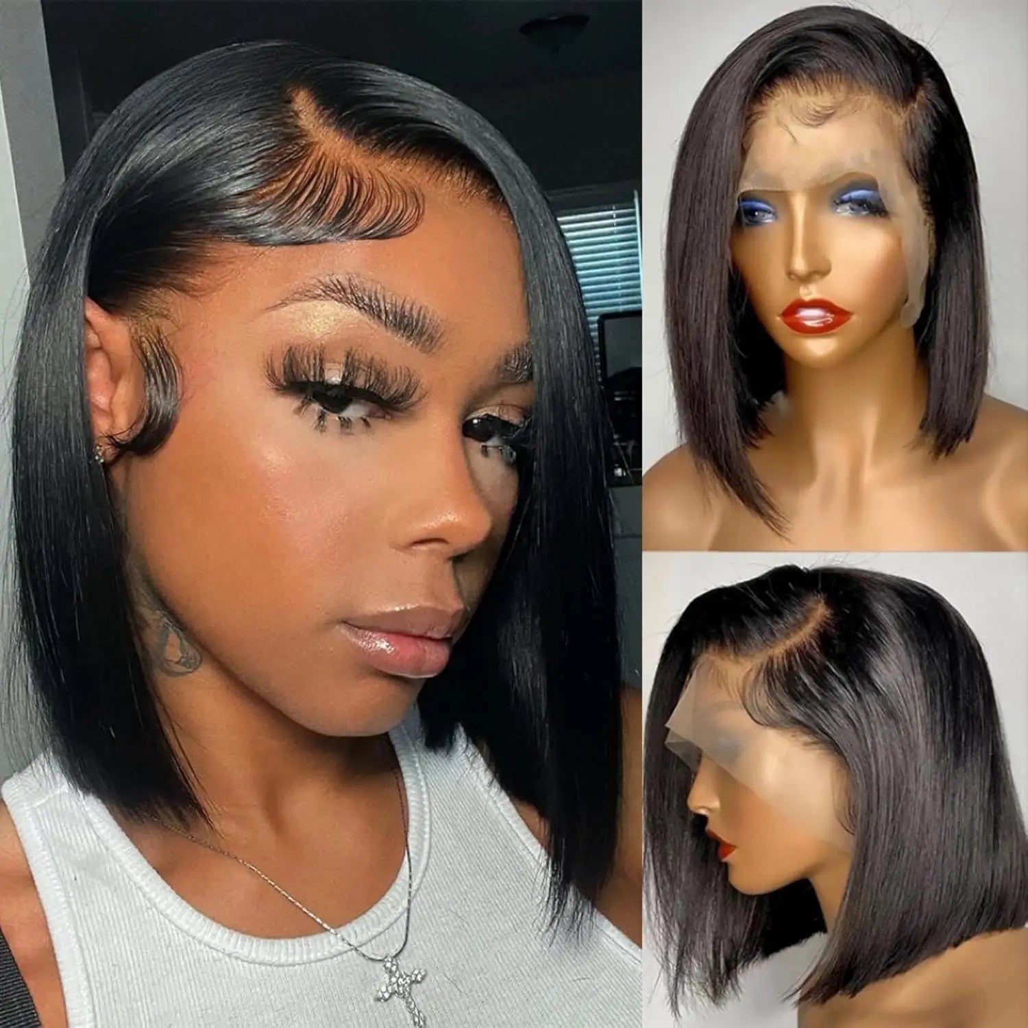 Crown Straight Bob Wig