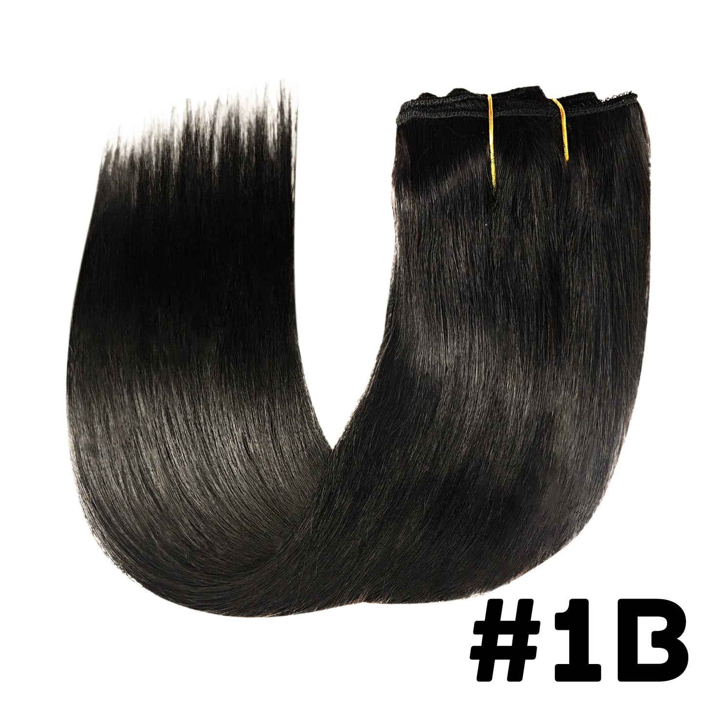 Crown Brazilian Straight Clip-Ins