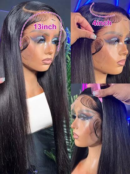 Crown Brazilian Bone Straight Wig