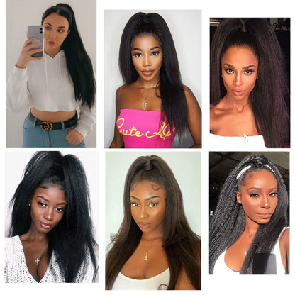Crown Kinky Straight Ponytail