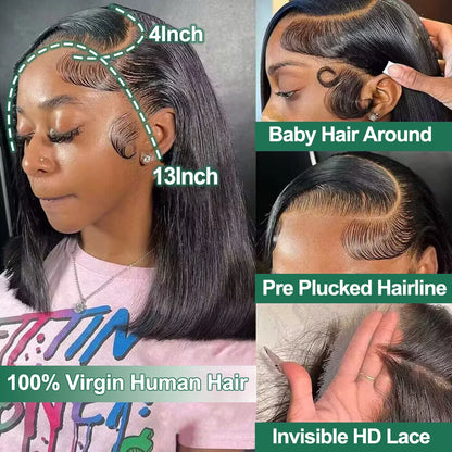 Crown Straight Bob Wig