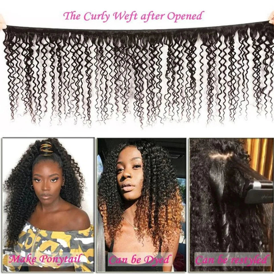 Crown Indian Kinky Curly Bundles