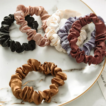 Elegant Silk Hair Scrunchies