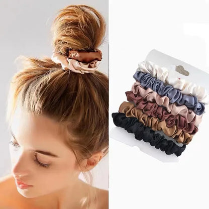 Elegant Silk Hair Scrunchies