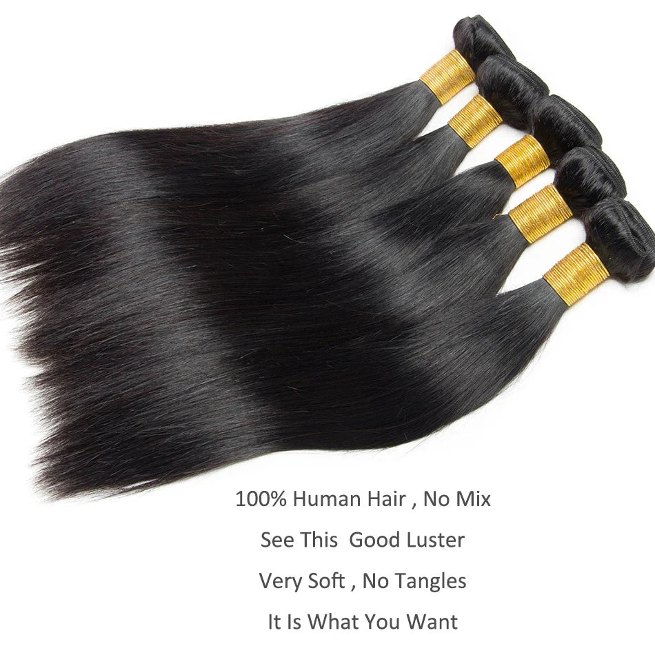 Crown Bone Straight Brazilian Bundles