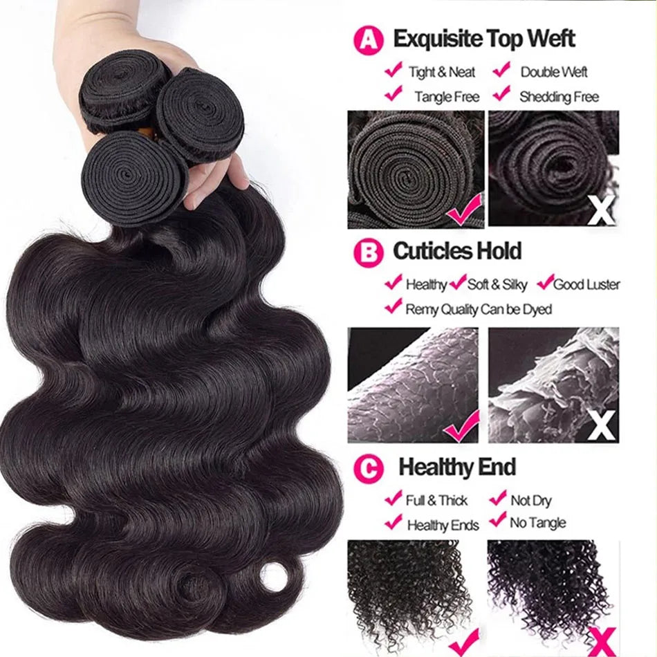 Crown Brazilian Loose Body Wave Bundles