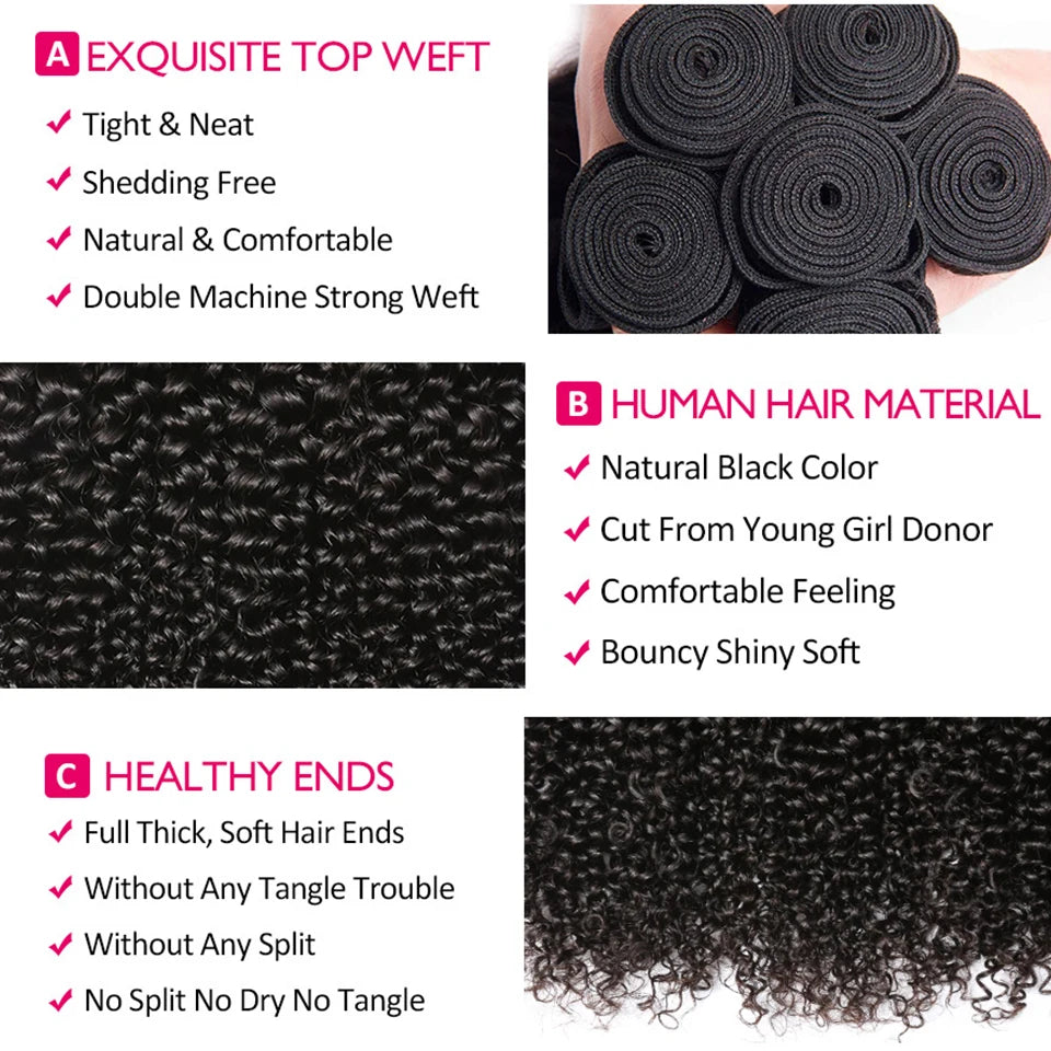 Crown Indian Kinky Curly Bundles